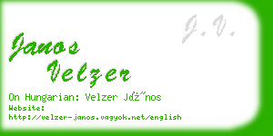 janos velzer business card